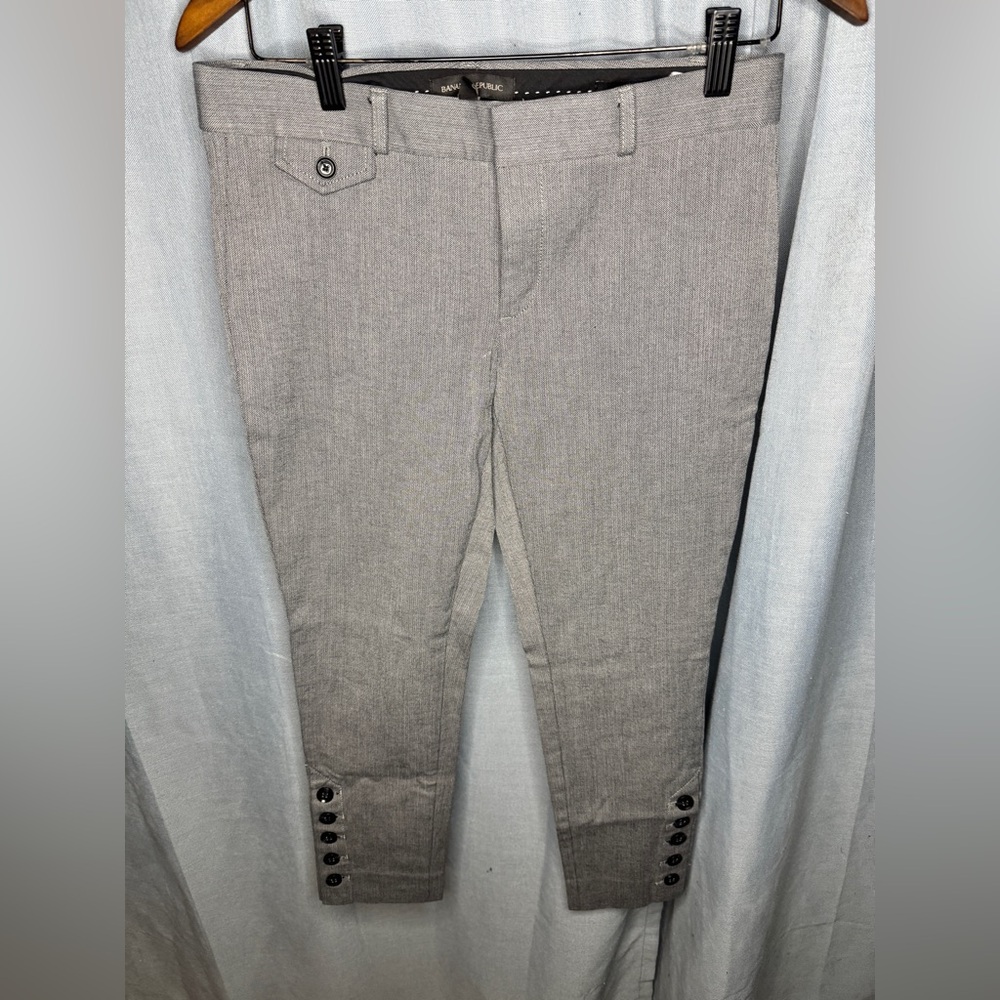 Banana Republic Gray Dress Pants with Button Accents